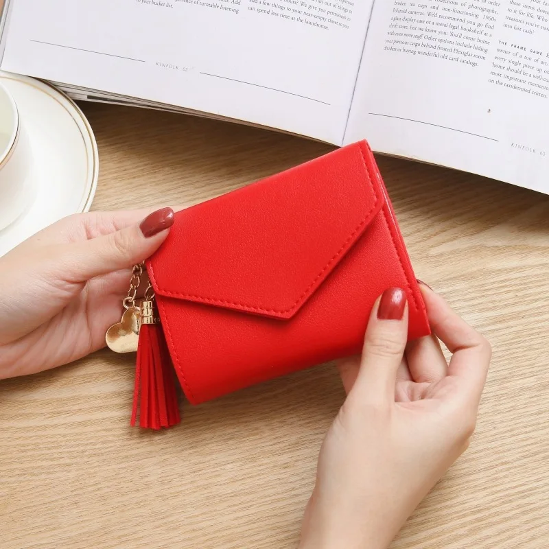 Women's Fashion Wallet Cute Student Tassel Pendant Trend Small PU Wallet 2020 Coin Purse Women Ladies Card Bag For Women Women's Fashion Wallet Cute Student Tassel Pendant Trend Small PU Wallet 2020 Coin Purse Women Ladies Card Bag For Women
