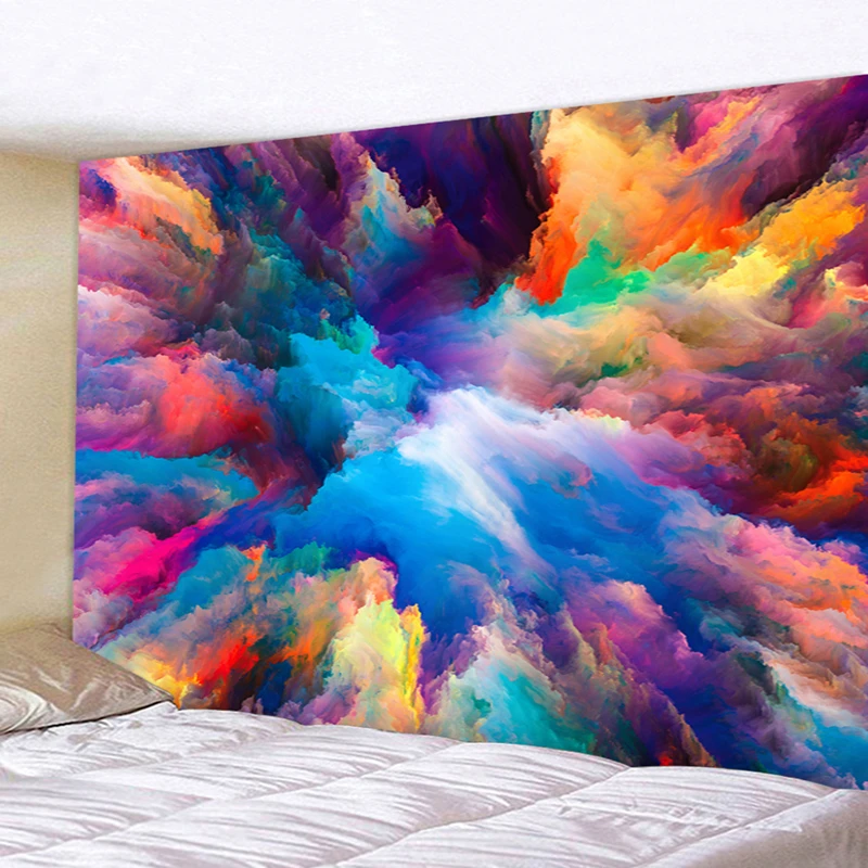 Psychedelic Винтаж Свежий художественный гобелен хиппи абстрактный узор TreeTapestry