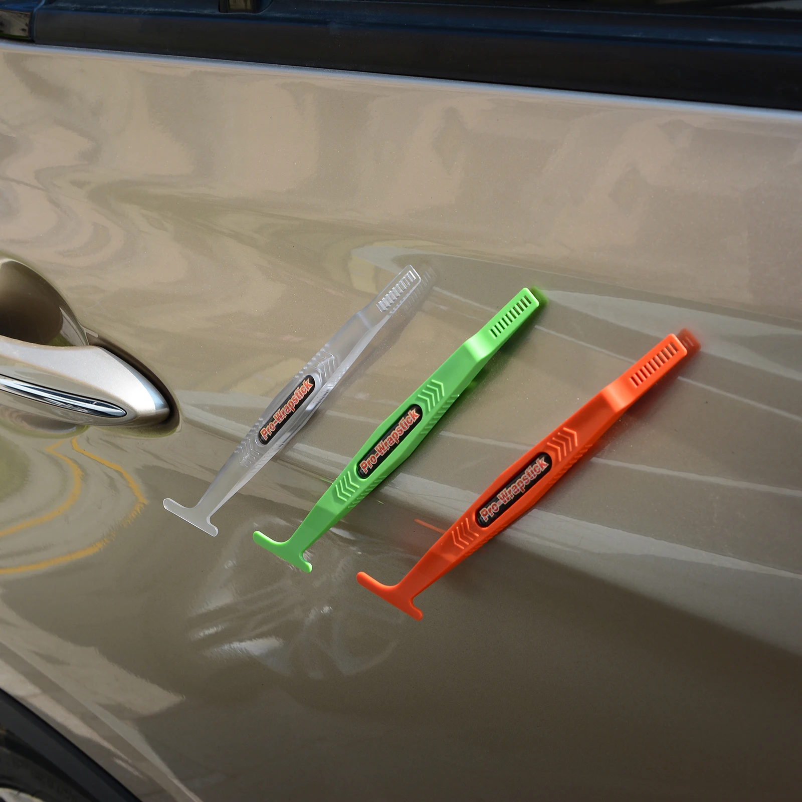 FOSHIO 3pcs Carbon Fiber Micro Magnet Sticker Stick Squeegee Vinyl Car Wrap Tool Kit Magnet Wrapping Scraper Styling Accessories