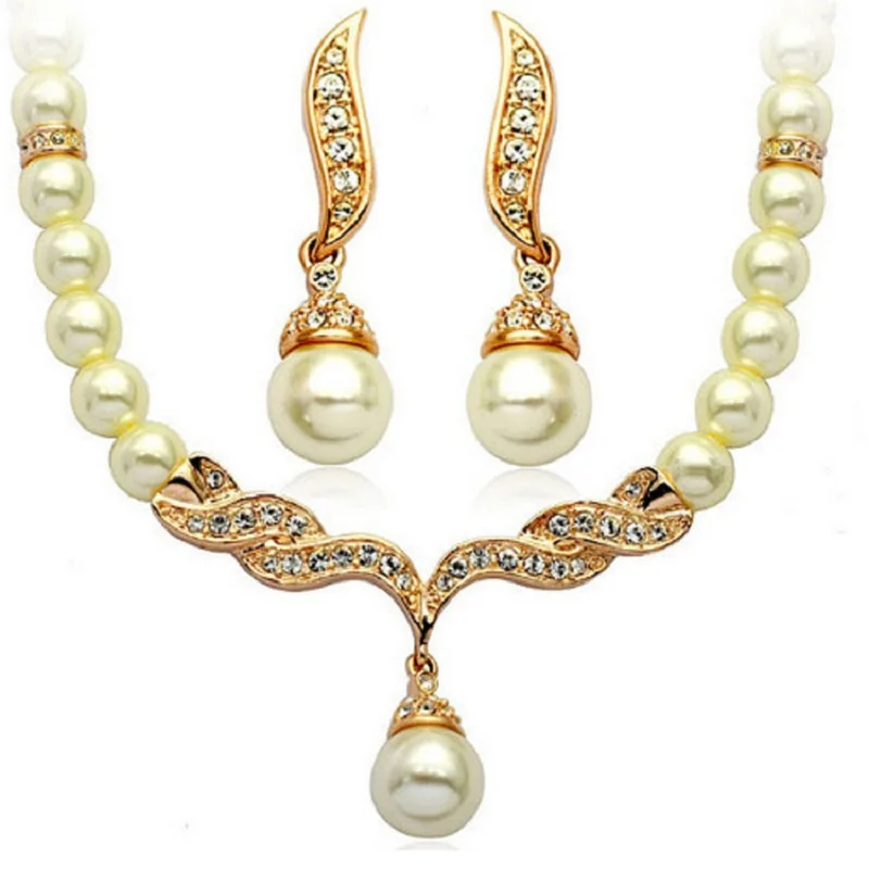 2020 Kolye States Cross-border Hot Style Wish Speed Sell Borne Wings Of Pearl necklace Ear Suit Accessories Wholesale | Украшения и