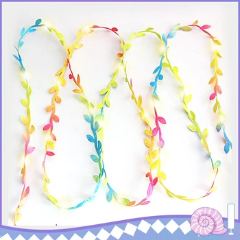 

2M 20LED Warm White LED Lights Strings Artificial Colored Leaves Copper Wire String Lamp Lights String Simulation Leaf