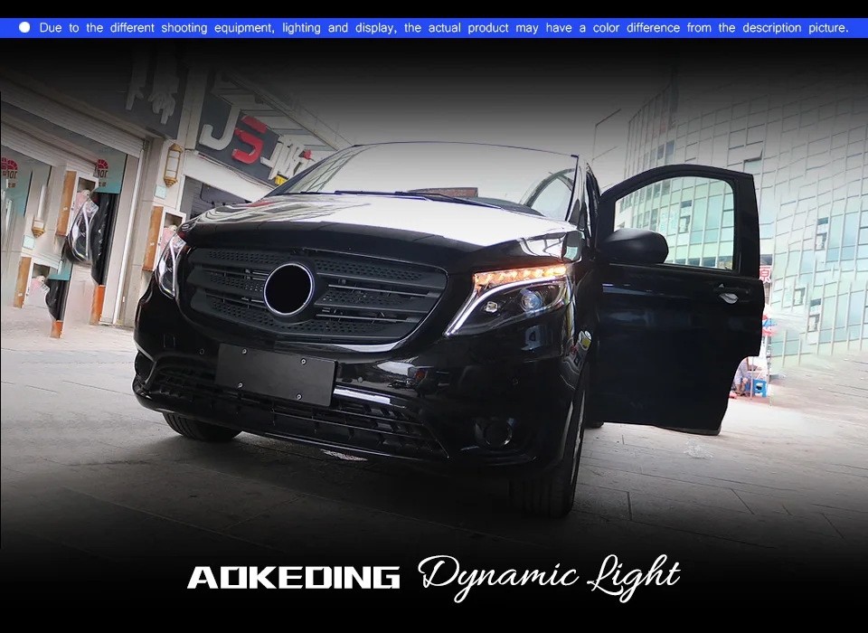 Головной фонарь для автомобиля Benz VITO 2013- фары Противотуманные фары Дневные ходовые огни DRL H7 светодиодный Биксеноновая лампа автомобильные аксессуары
