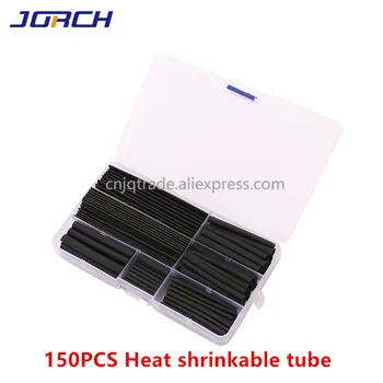 

150pcs Black environmental protection flame retardant heat shrinkable tube DIY wire harness, heat shrinkable tube