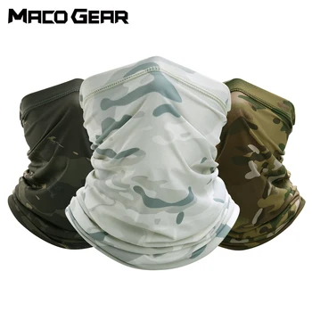 

Breathable Tactical Bandana Neck Gaiter Cover Face Shield Military Smooth Hiking Cycling Running Head Tube Scarf Cool Men Summer