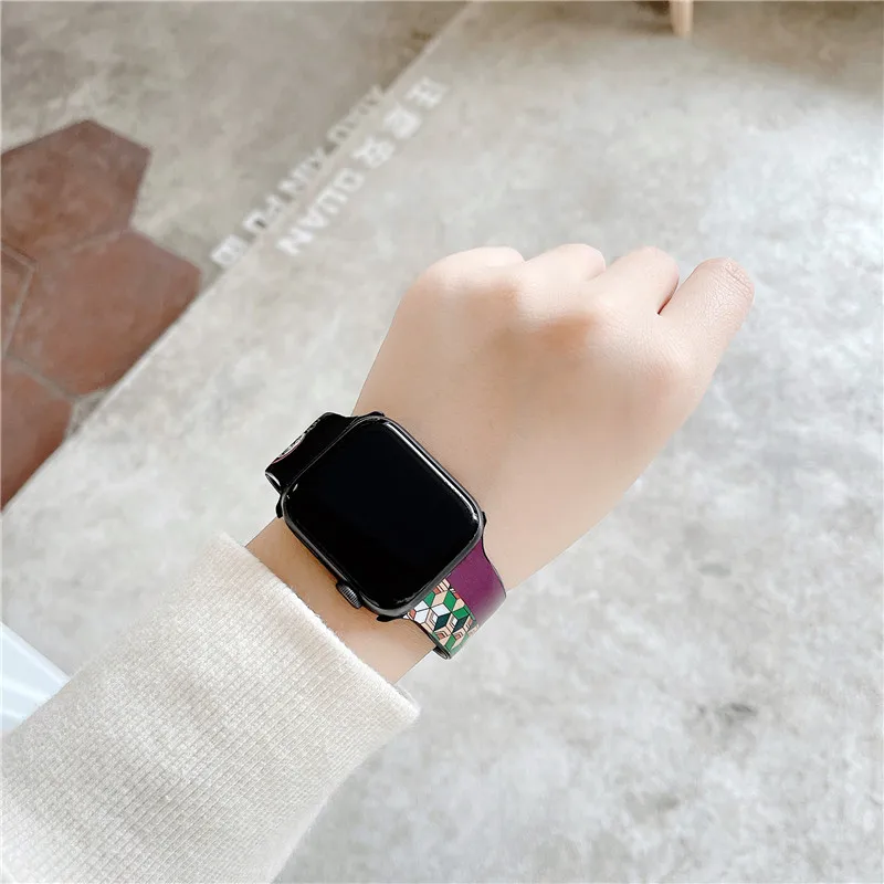 Anime Demon Slayer Sport Silicone Watch Band Strap For Apple Watch 41mm 44mm 45mm 40mm Breathable For Iwatch Series 7 6 Se 5 4 3 Aliexpress Watches Anime Demon Slayer Sport Silicone Watch Band Strap For Apple Watch 41mm 44mm 45mm 40mm Breathable For Iwatch Series 7 6 Se 5 4 3 Aliexpress Watches