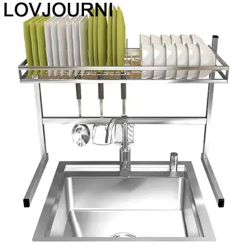 

De Keuken Sponge Sink Organizer Cucina Etagere Stainless Steel Cocina Organizador Cozinha Kitchen Storage Rack Holder