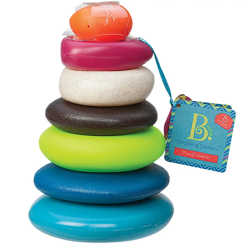 

Rainbow Colorful Jenga B. Circle B. Toys Jenga Tower Children'S Educational Toy-Bite 8 Lap Coil Plastic