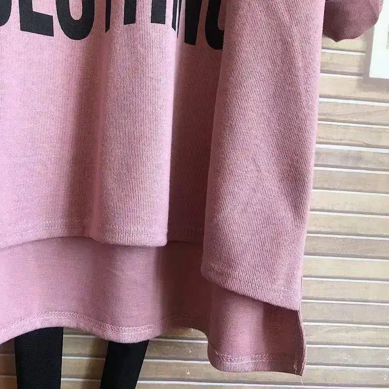 Large Big Plus Size Loose Autumn Spring Casual Cotton Women T Shirt Long Tops For Ladies Long Sleeve Tees T Shirt Female Sweater white hoodie women