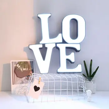 

English Letter LED Night Light Marquee Sign Alphabet Home Wedding Birthday Party s Applicable Places Bar Wedding Cafe Decoration