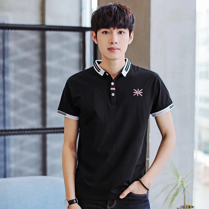 MuLS Summer Mens Polo Shirts Male Brand Quick Dry Fashion Cotton Short 2020 Korean England Style Plus Size Clothes Men #871 | Мужская