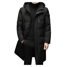 

2021NEW New Winter White Duck Down Jackets Men Hooded Long Winter Coat Men Thick Warm Fashion Down Coat Mens Brand Parka Plus