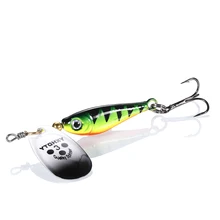  1pc Rotating Metal Spinner Fishing Lures 11g 15g 20g Sequins Iscas Artificial Hard Baits Crap Bass Pike Treble Hook Tackle 
