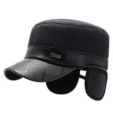 XdanqinX, регулируемый размер, мужская шапка с наушниками, зимняя, толстая, теплая, Армейская, военная, шапки, простая, модная, мужская, плоская кепка, новинка, папа, брендовая Кепка