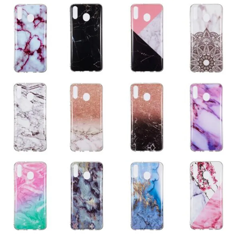 

Fashion Flash Powder Mobile Phone Shell For samsung S10E/S10Plus/S10 Marble Protective Case Cover For samsung A5 2017