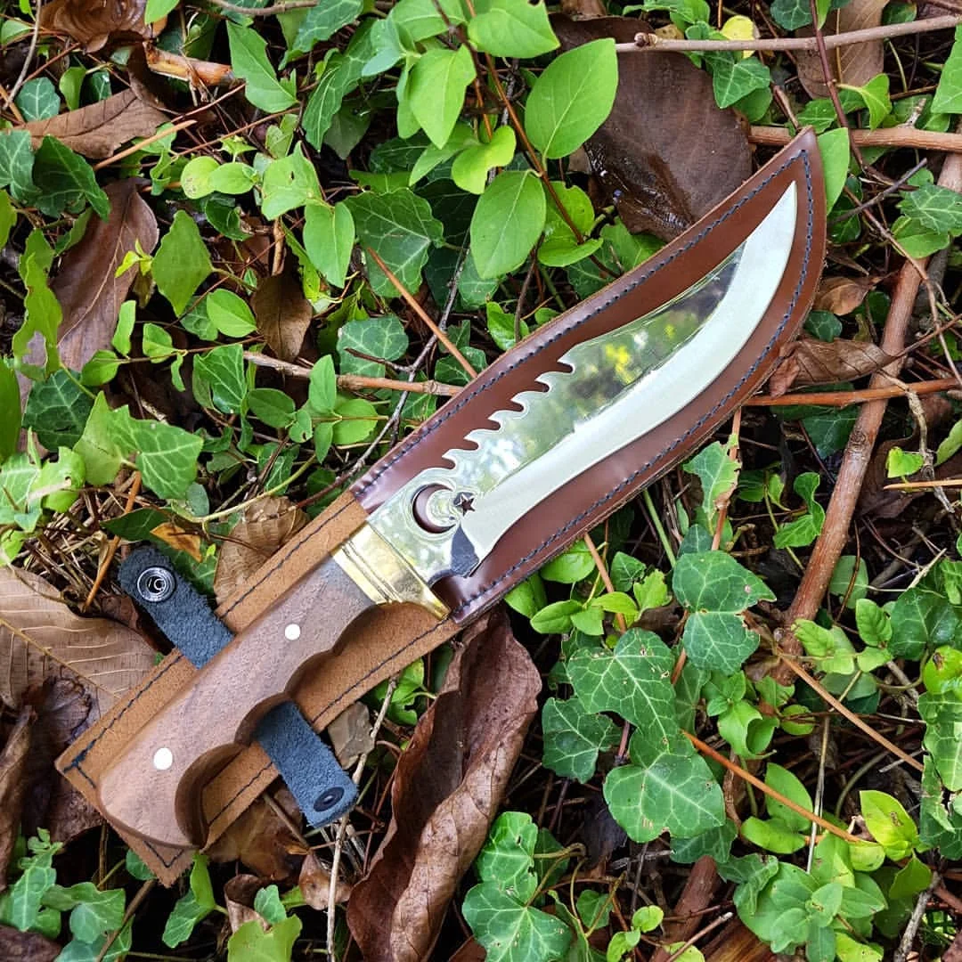 Ручная работа яркая луна звезда охота и лагерный Нож грецкий орех кожаный чехол Подарок дикая природа бушкрафт Нож ручная работа Katana PRT 11|Ножи| | АлиЭкспресс