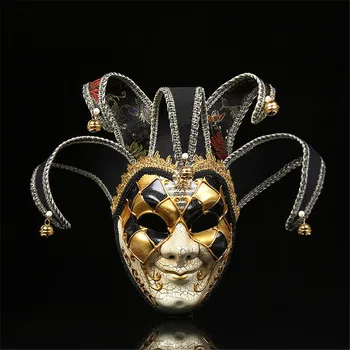 

1pcs Venice Masks Adult Full Face Mask Halloween Christmas Festival Cosplay Costume Supplies Party Masquerade Mask for Women Men