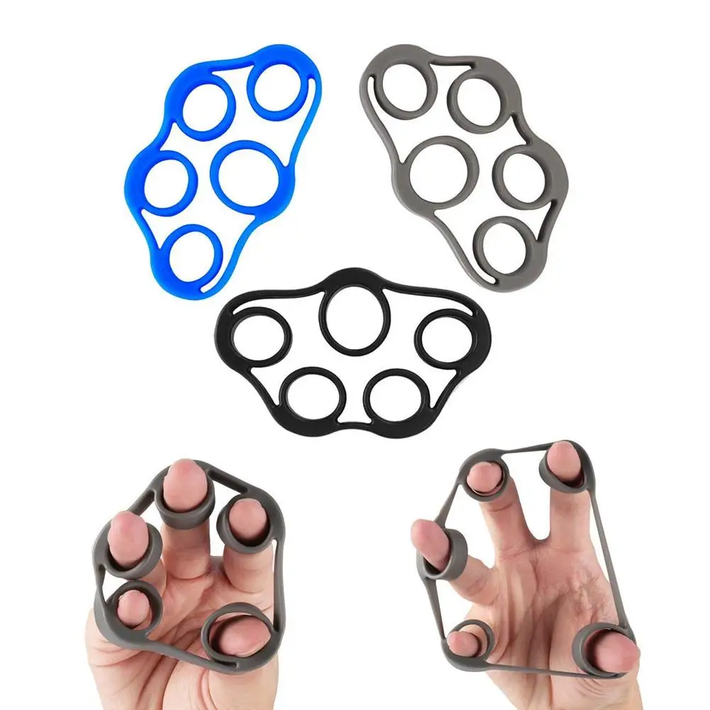 3pcs Finger Trainer Silicone Finger Stretcher Hand Exercise Grip Strength Resistance Bands Training for Force Grip Device