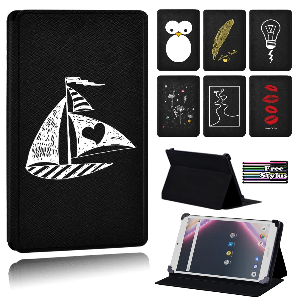 

For Archos Core 101 (3G V2/3G Ultra)/Archos Core 80/Archos Core 101 3G Simple Pattern Leather Shockproof Tablet Case + Pen