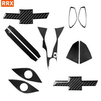 

RRX for Chevrolet Camaro 2017-2019 carbon fiber Modification of auto parts with sticker interior Logo Start button horn Gear