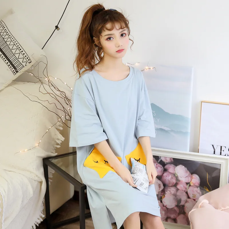 

Summer Short-sleeved Nightgown women's basketball Bag Stars Skirt M-XXL 3 PCs Color