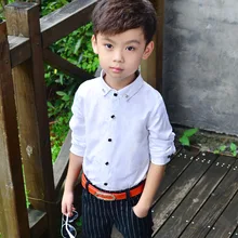 Детская рубашка в Корейском стиле коллекция года, модные товары на весну и осень, рубашка с длинными рукавами для мальчиков хлопковая детская повседневная одежда