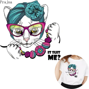 

Prajna Beauty Cat Patch Iron On Transfers For Clothes Stickers Thermal Vinyl Heat Transfer Patches For Clothes Stripes Applique