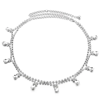 

Fashion Chain Belts for Women Sliver Gold Skinny Waist Belt for Dress