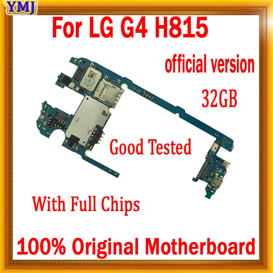 100% Tested for LG G4 H815 H810 H811 H812 VS986 H818 Motherboard 32GB Original unlocked with full Chips Official version | Мобильные