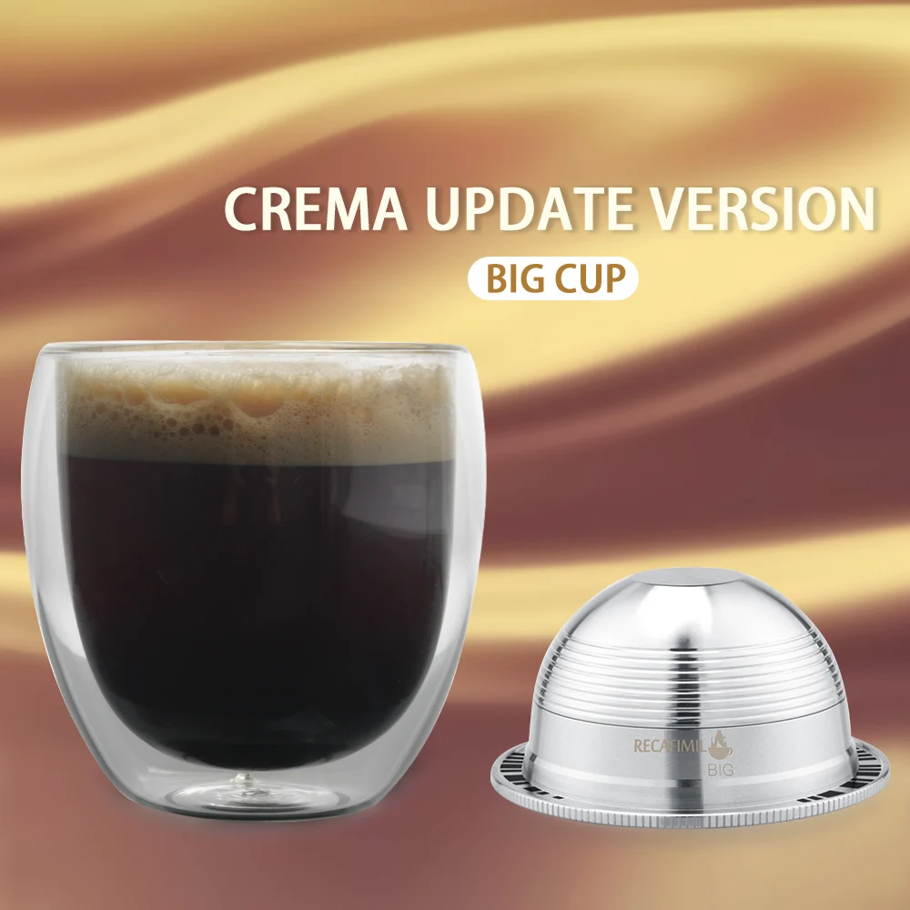 Nespresso Vertuoline Pods эспрессо из нержавеющей стали Многоразовые Совместимость с Nespresso Vertuoline Gca1 кофемашина