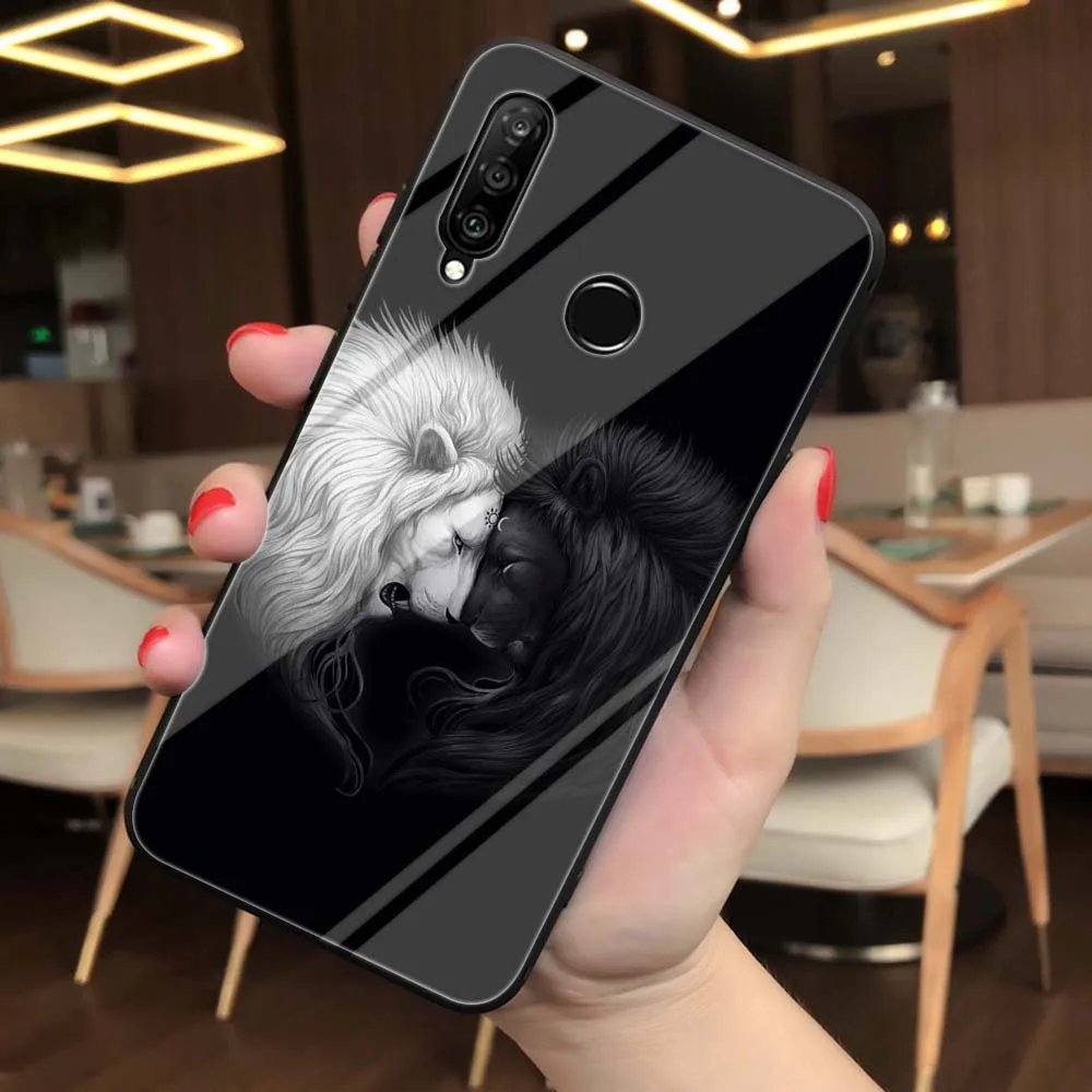 Lavaza животные Лев закаленное стекло мягкий чехол для Huawei Honor 8x9 P Smart mate 20 P10 P20 P30 Lite Pro Чехол - Цвет: TG1