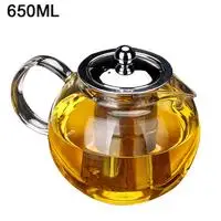 D 650ml Высокое качество термостойкий стеклянный чайник китайский чайный набор кунг-фу пуэр чайник кофе стеклянный чайник контейнер офисный прозрачный чайник - Цвет: D 650ml