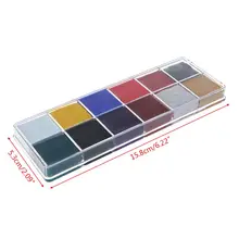 Профессиональная краска для лица, тела, 12 цветов, масляная краска, пигмент для макияжа, косметические товары, пигмент, пудра M0XB