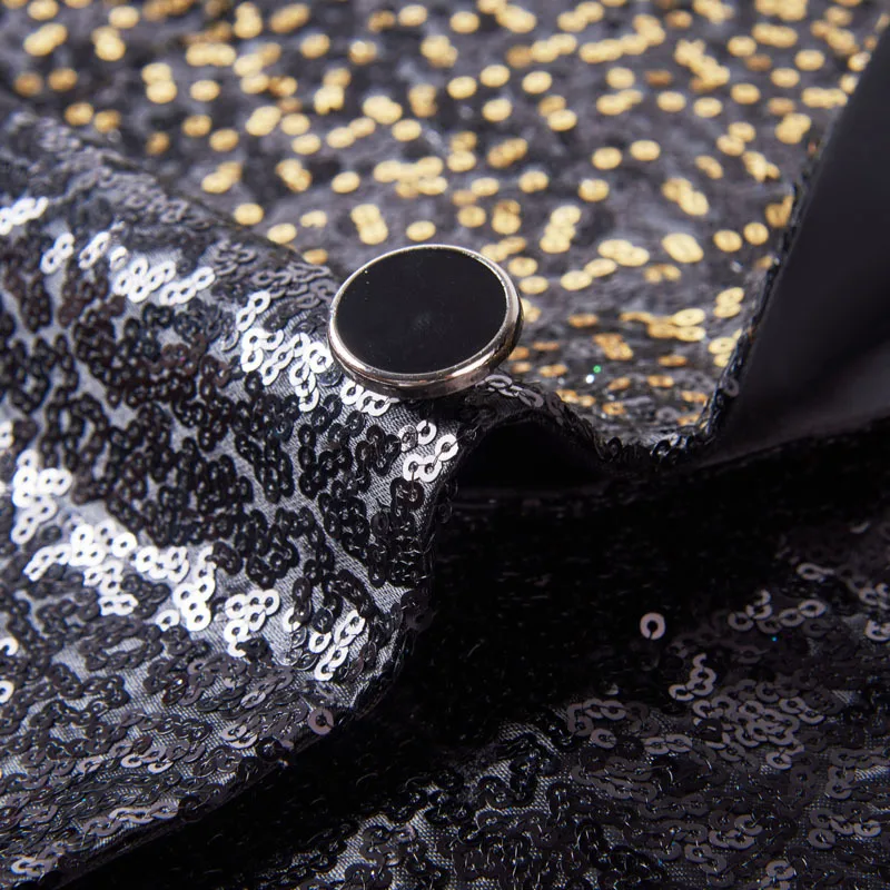 PYJTRL мужской модный приталенный пиджак золотистого и черного цвета для банкета, ночного клуба, блейзеры для певцов, свадебный смокинг для жениха