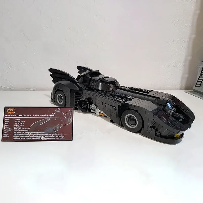 

Diy MOC Building Blocks Justice League Bat-man UCS Batmobile 1989 Final 30 Vehicle Toy Car Model Toys for Children Kids Gift