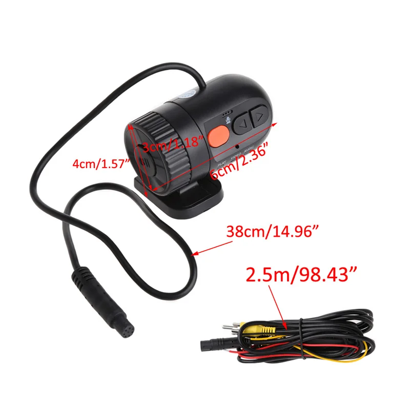 

Car Mini Detector 720P 30FPS With 120 Degree Wide Angle Lens Car Camera 203D