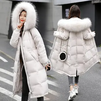 

Oversized Winter Jacket Women Clothes Hooded Loose Down Cotton Coat Female Thick Parkas Warm Padded Fashion Winter Coats Q2916