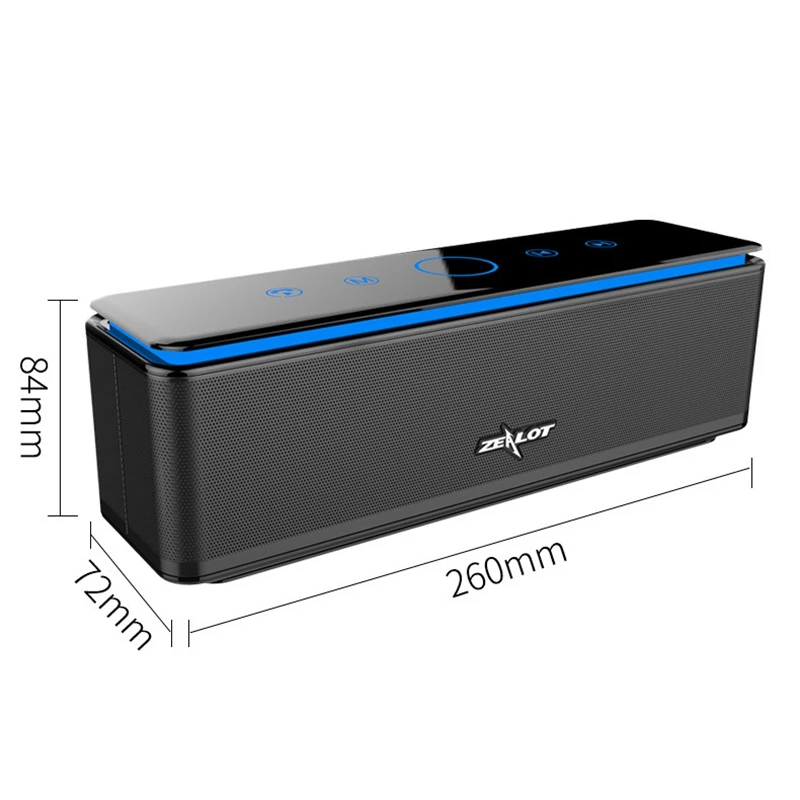  ZEALOT S7 Contact Control Bluetooth Speaker Subwoofer Portable Small Speaker Outdoor Mobile Phone W