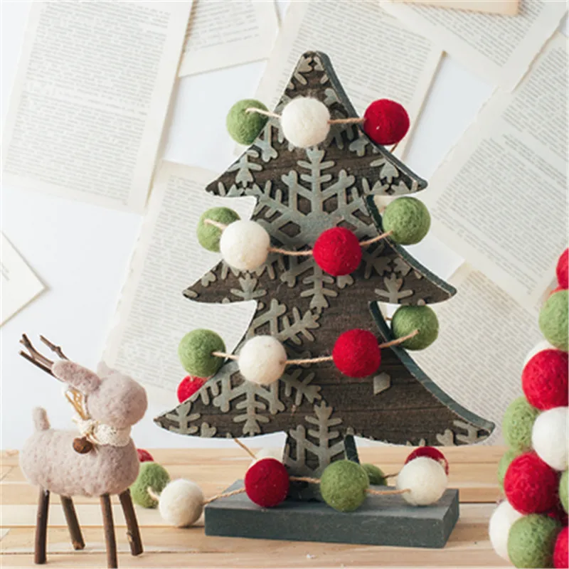 Рождественский Органайзер navidad decoraciones para el hogar DIY шерстяные шары настенные