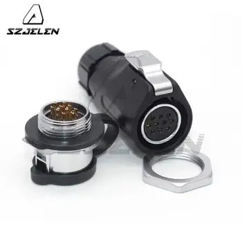 

XHP20, Solar Energy Waterproof Connector 10pin Power Cable Circular Industrial Male socket Female Plug IP67