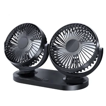 

Portable Mini Fan Fully Adjustable Air-Cooled Double-Headed USB Fan Mute Small Desktop Fan