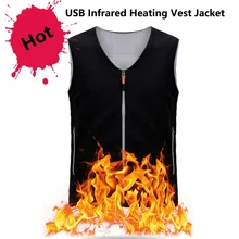 Жилет с электрическим подогревом для мужчин и женщин, теплый жилет с подогревом, теплая одежда с Usb подогревом, уличный жилет, зимняя куртка с подогревом