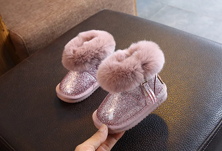 DIMI зимняя детская обувь детские сапоги модные Нескользящие водонепроницаемые плюшевые теплые детские сапоги для мальчиков и девочек