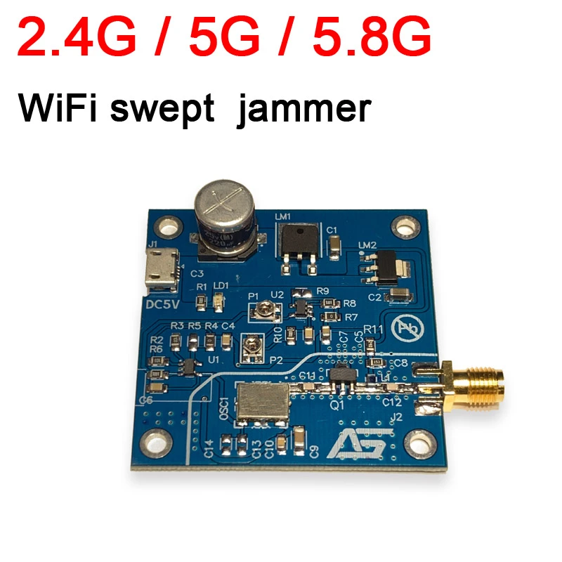 2.4G / 5G / 5.8G WiFi swept jammer Shielder 2.4Ghz 5Ghz 5.8Ghz WiFi