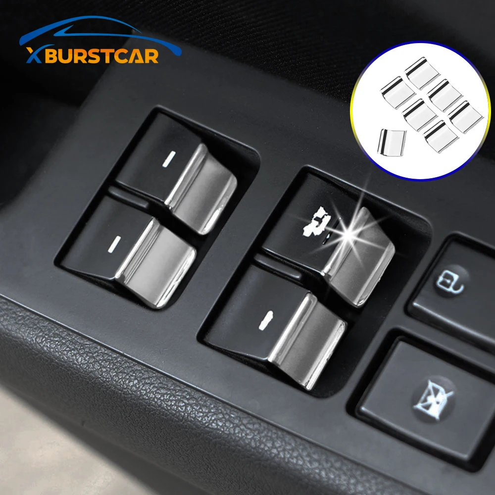 Xburstcar 7 шт./компл. ABS хромированный автомобильный переключатель двери окна