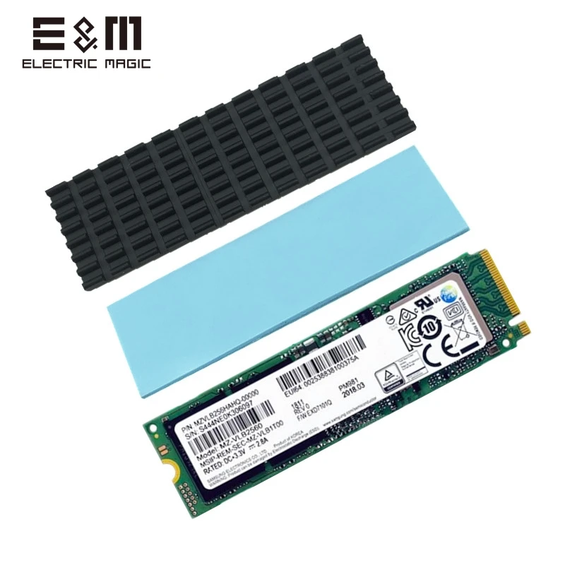 Охлаждающий плавник E & M 560 Вт/mk 2280 SSD теплоотвод воздуха из силикагеля