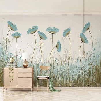 

Custom 3D Photo Wallpaper Beautiful Green Flowers Bedroom Dining Room Living Room Background Large Mural Wallpapers Home Decor