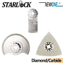 Newone diamante starlock circular oscilante lâminas de serra para triângulo rasp multitool flush segmento acessórios na lâmina de serra