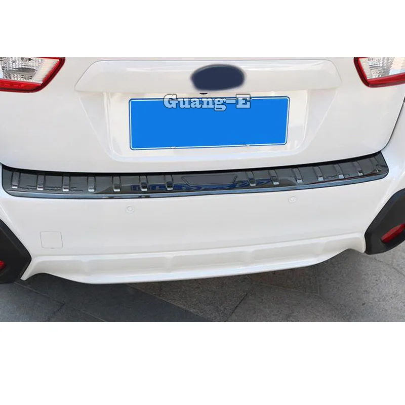 

car styling body Stainless steel/ABS Back Rear Pedal Door Scuff Plate Frame outside Threshold Trunk 1pcs For SUBARU XV 2018 2019
