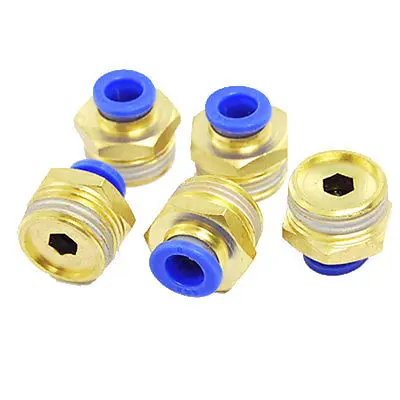 

5 Pcs 8mm One Touch to 20mm Thread Quick Joint Fittings