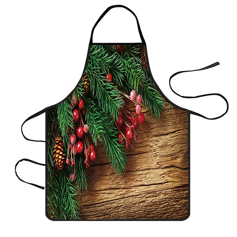 L Kitchen Apron Christmas Decoration Dinner Party Waterproof Apron Apron for Man Women Home Cleaning Tools Cleaning Protecter - Color: L